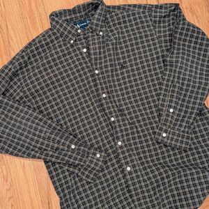 Ralph Lauren Size XL Brown 100% Cotton Blake Button Front plaid Shirt